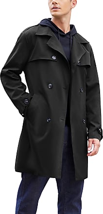 DAVID BECKHAM DOUBLE BREASTED BLACK WOOL TRENCH COAT MEN'S FASHIONS