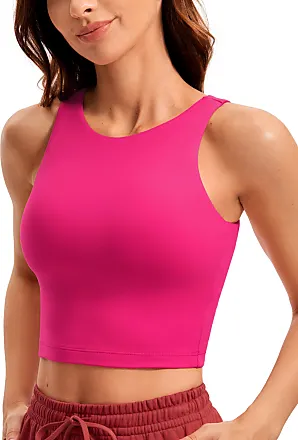 CRZ YOGA Womens Butterluxe Double Lined Long Sleeve Crop Top