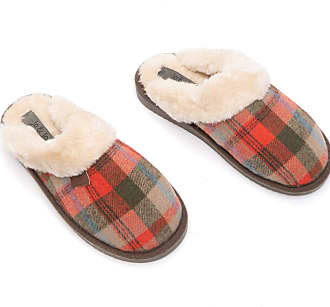 New Boxed Mens Gents Real Suede Slip On Moccasin Tartan Slippers Loafer UK 7-12 