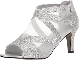 Easy Street Womens Dazzle Pump, Silver Glitter, 6.5 Narrow