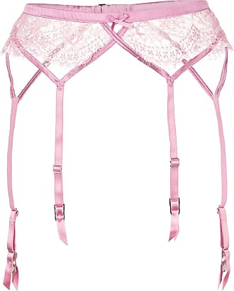 Fleur du Mal Frankie Lace strappy garter belt - Pink