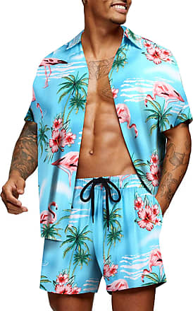 New Years Summer Clothes for Men 2023,poropl Summer Hawaiian Print Turndown Hawaiian Shirts for Men Clearance White Size 8, Men's