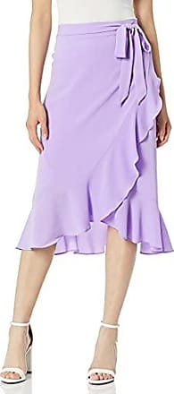 Maisalo Womens Plus-Size Paula Assymetric Faux Wrap Skirt with Pleat Detail Skirt XL Navy 