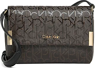 Calvin Klein Monogram Color Brown Satchel Khaki Crossbody Purse Bag - Calvin  Klein bag - 887345111987