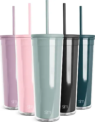 Simple Modern Plastic Reusable Straws | BPA Free and Waste Reducing Straw  for Tumblers and Travel Mugs | Classic Collection | 12 Pack | Blush