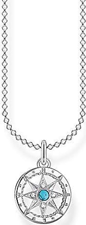 Thomas Sabo Damen Halskette Perle silber 925 Sterlingsilber 38-45 cm Länge