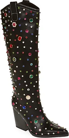 AZALEA WANG CHEVELLE MESH EMBELLISHED BOOT IN MULTI