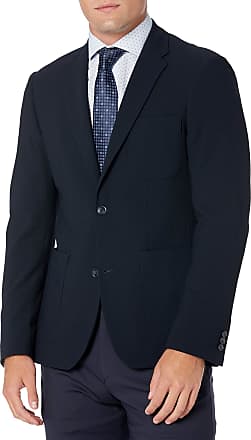 Perry Ellis Mens Very Slim Fit Stretch Solid Dot Print Suit Jacket Small/38 Regular Dark Sapphire