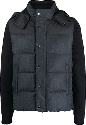 Moorer button-down padded jacket - Blue