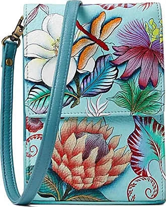 As Is Anuschka Hand-Painted Leather Triple-Compartment Crossbody -  20487226