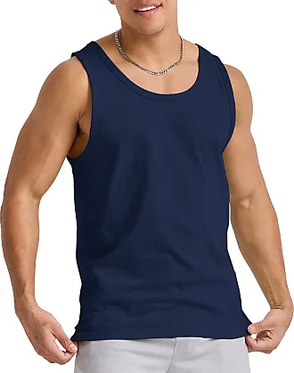 Hanes Men Tank Top Sleeveless Shirt 100% Cotton Lightweight Originals Grey  S-2XL 