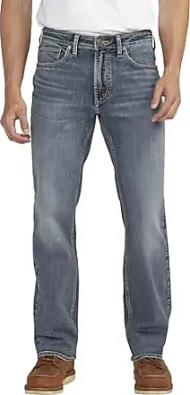 Silver Jeans Men's Eddie Relaxed Fit Tapered Leg Jeans, Rinse Wash, 28x30 :  : Clothing, Shoes & Accessories
