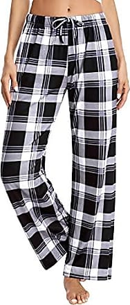 Cyberjammies 9034 Pantalon de pyjama pour femme Motif feuilles de bambou Noir/blanc