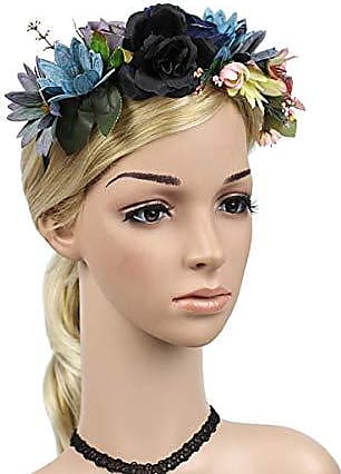 Beaupretty 7pcs rose fleur couronne de cheveux couronne de mariage bandeau floral 