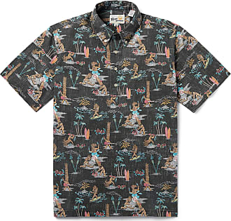 Hawaiian REYN SPOONER Men's Aloha Shirt Poly Cotton [ Aloha-Alien]