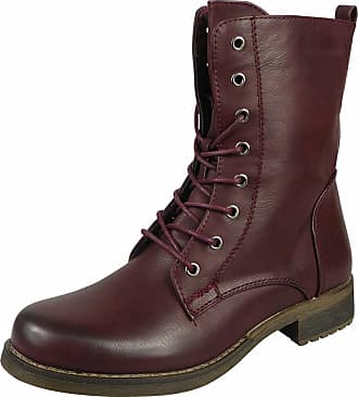 LoudLook New Womens Ladies Comfort Buckle Mid-Calf Flat Low Heel Pixie Boots Shoes Size 3-8 UK 5 Colours 3, BROWN PATENT 