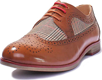 Justin Reece Buckle up Leather Monk Shoe with Tweed Detailing Effect and Leather Footbed