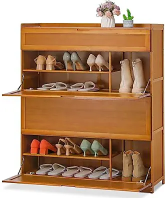 Wholesale Free Shipping Within US Modern Wood Shoe Cabinet Storage Organizer  Home 3-tier Zapateras-de-madera-modern Shoe Racks From m.