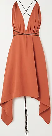 CARAVANA + NET SUSTAIN Charki leather-trimmed cotton-gauze dress
