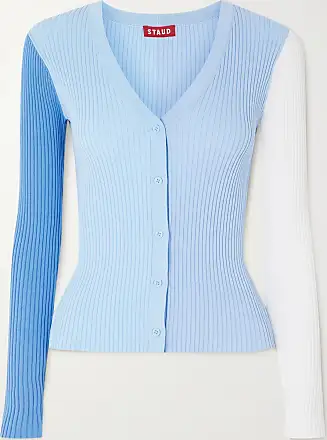 P.A.R.O.S.H. ribbed-knit V-neck cardigan - Blue