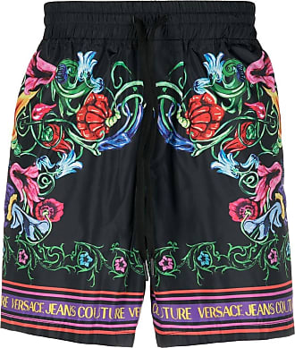 Versace Jeans Couture Blue & Gold Garland Sun Print Swim Shorts for Men