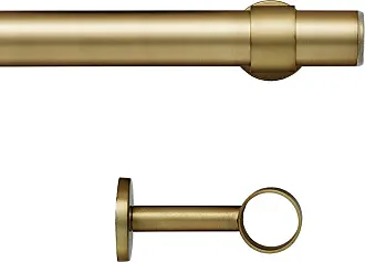 Frontgate Classic Curtain Rod and Wall Bracket - Burnished Brass Curtain Rod, 66-120 Curtain Rod - Frontgate