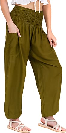 Womens Clothing Trousers Slacks and Chinos Harem pants Pistola Cotton Tammy High Rise Trouser in Green 