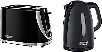 Black Russell Hobbs 30 L Digital Microwave with Textures Kettle 3000 W and Textures 2 Slice Toaster 1.7 L 