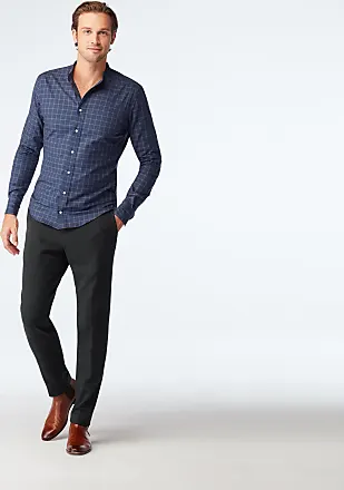 Buy Men Blue Slim Fit Check Full Sleeves Casual Shirt Online