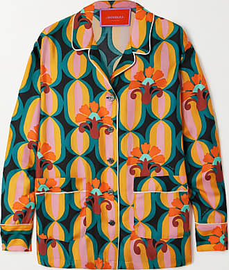 La DoubleJ Bowling floral shirtdress - Orange