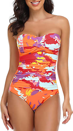 Charmo Womens Ruffle One Piece Bathing Suit Ruched Tummy Control Swimsuit  Backless Monokini Swimwear : : Clothing, Shoes & Accessories