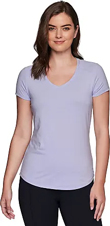 RBX Active Women's Athletic Quick Dry Space Dye Short Sleeve Yoga