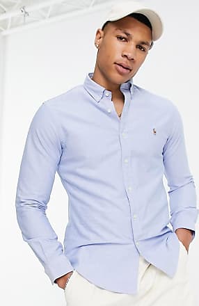 Uomo Abbigliamento da Camicie da Camicie eleganti Camicia Oxford Custom-FitPolo Ralph Lauren in Cotone da Uomo colore Blu 