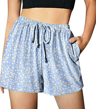 Ekouaer Women Pajama Shorts Comfy Lounge Bottom with Pockets Stretch Strip Sleepwear Drawstring Pj Bottoms Sleep Shorts 