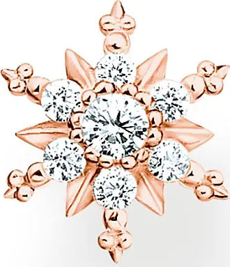 Thomas Sabo Charm Pendant Snowflake with White Stones Rose Gold
