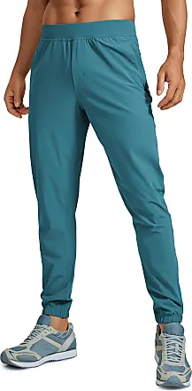 CRZ YOGA Men's Lightweight Joggers Pants - 29 Quick Dry Workout Pants  Track Running Gym Athletic Pants with Zipper Pockets Chambray Blue Small at   Men's Clothing store
