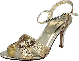 Ladies Anne Michelle Diamante Bow Detail 'Party Shoes' 