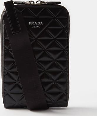 Shop PRADA Unisex Plain Leather Elegant Style Crossbody Logo
