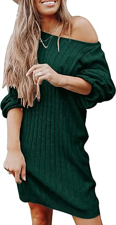 PRETTYGARDEN Women's Long Sleeve Crewneck Two Side Slit Tie Waist Slim Fit  Sweater Dress Ribbed Knit Bodycon Midi Dress(Solid Apricot,Small) at   Women's Clothing store