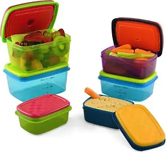 Fit & Fresh 1/2-Cup Snack Set, Condiment & Salad Dressing Containers,  Reusable & Leakproof Lunch Containers, Perfect for Insulated Lunch Bag,  Lunch