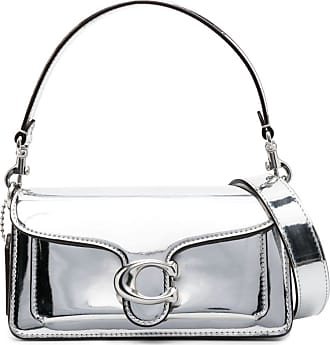 Coach Mirror Metallic Pochette, Silver: Handbags