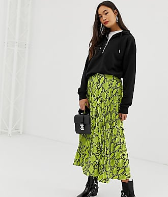 new look green pleated skirt