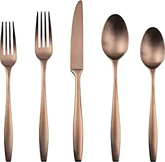 Cambridge Silversmiths Rame Copper 12-Piece Cutlery Set with Block