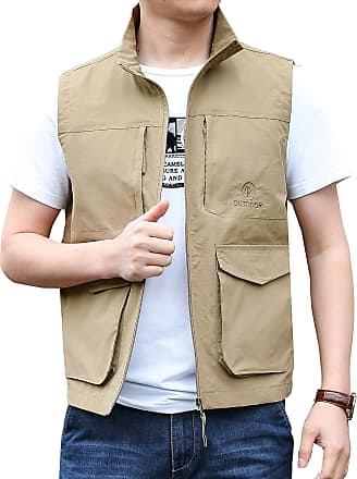 Gihuo Men's Mesh Multi Pockets Outdoor Fishing Safari Travel Vest 