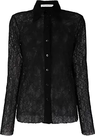 FITTED LACE SHIRT - Black