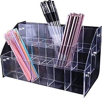 Art Supply Organizer, Pen Holder 3 Compartments, School Supplies Organizer for Pen, Colored Pencil, Art Brushes, Desktop Storage Box, Gift for
