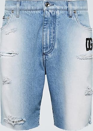 Heren Kleding voor voor Shorts voor Bermuda's Dolce & Gabbana Denim Jeans Met Monogramprint in het Blauw voor heren 