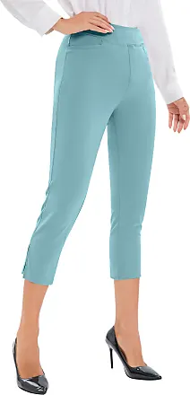 Women's Knee Length Cotton Capri Leggings with Pockets, High Waisted Casual  Summer Yoga Workout Exercise Pants