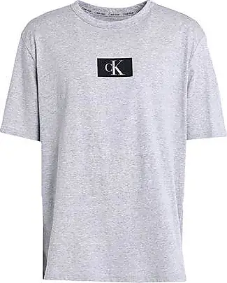 Calvin Klein Logo Cotton Pyjama T-Shirt, White at John Lewis