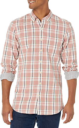 Goodthreads Standard-Fit Long-Sleeve Plaid Herringbone Shirt Uomo Marchio 